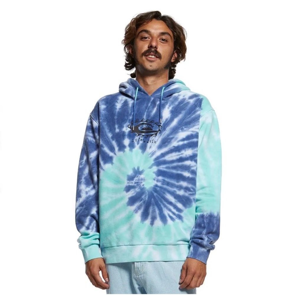 Vintage Quiksilver Surf Center Logo Tie Dye Hoodie